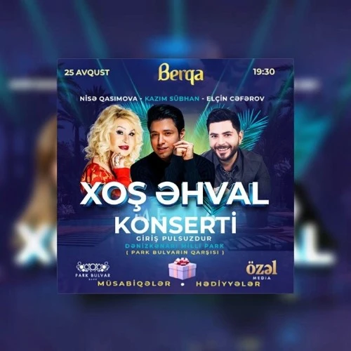 “Park Bulvar” qarşısında avqustun 25-i saat 19:30-da Kazım Sübhanın aparıcılığı ilə möhtəşəm konsertdə ölkənin Xalq artisti Nisə Qasımova və sevilən ulduzumuz Elçin Cəfərov səhnə aldılar.