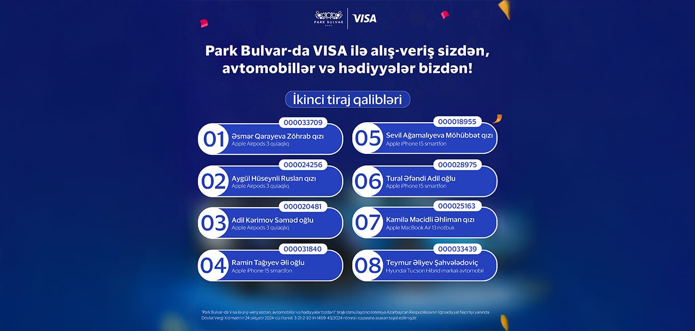 Lotereyanın qalibləri açıqlandı!
